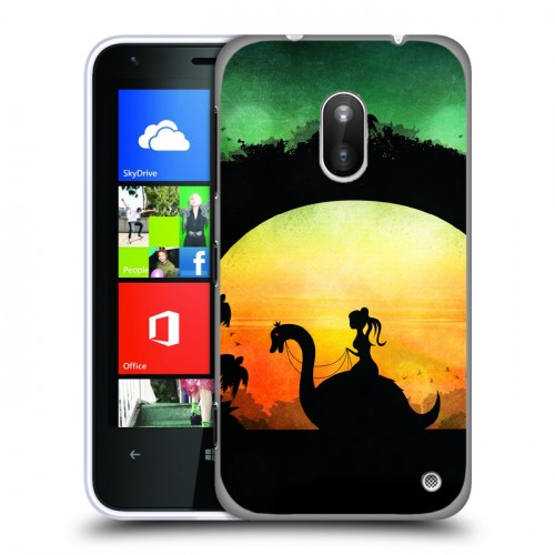 Дизайнерский пластиковый чехол для Nokia Lumia 620 Фантастические силуэты