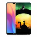 Дизайнерский силиконовый с усиленными углами чехол для Xiaomi RedMi 8A Фантастические силуэты