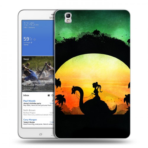 Дизайнерский силиконовый чехол для Samsung Galaxy Tab Pro 8.4 Фантастические силуэты