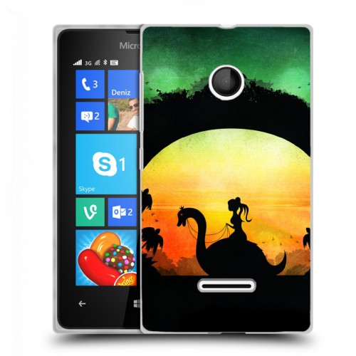 Дизайнерский пластиковый чехол для Microsoft Lumia 435 Фантастические силуэты