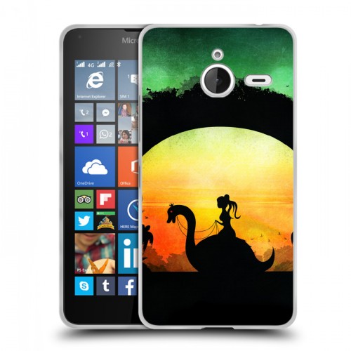 Дизайнерский пластиковый чехол для Microsoft Lumia 640 XL Фантастические силуэты