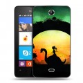 Дизайнерский силиконовый чехол для Microsoft Lumia 430 Dual SIM Фантастические силуэты