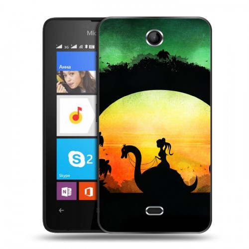 Дизайнерский силиконовый чехол для Microsoft Lumia 430 Dual SIM Фантастические силуэты