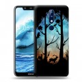 Дизайнерский силиконовый чехол для Nokia 5.1 Plus Фантастические силуэты