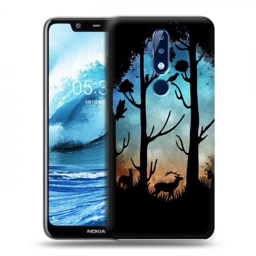 Дизайнерский силиконовый чехол для Nokia 5.1 Plus Фантастические силуэты