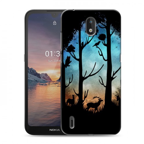 Дизайнерский силиконовый чехол для Nokia 1.3 Фантастические силуэты