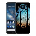 Дизайнерский силиконовый чехол для Nokia 8.3 Фантастические силуэты