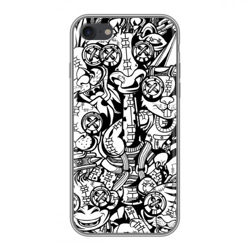 Дизайнерский силиконовый с усиленными углами чехол для Iphone 7 Куклы Вуду