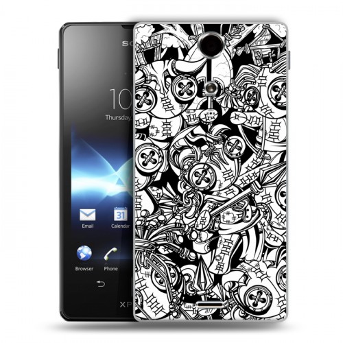 Дизайнерский пластиковый чехол для Sony Xperia TX Куклы Вуду