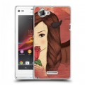 Дизайнерский пластиковый чехол для Sony Xperia L Дьявольские красавицы