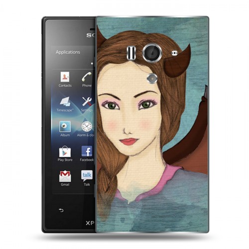 Дизайнерский пластиковый чехол для Sony Xperia acro S Дьявольские красавицы