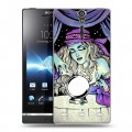 Дизайнерский пластиковый чехол для Sony Xperia S Совы и волшебницы