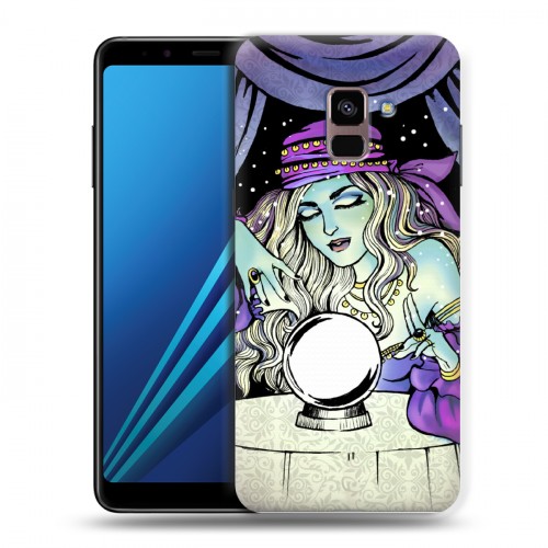 Дизайнерский пластиковый чехол для Samsung Galaxy A8 Plus (2018) Совы и волшебницы