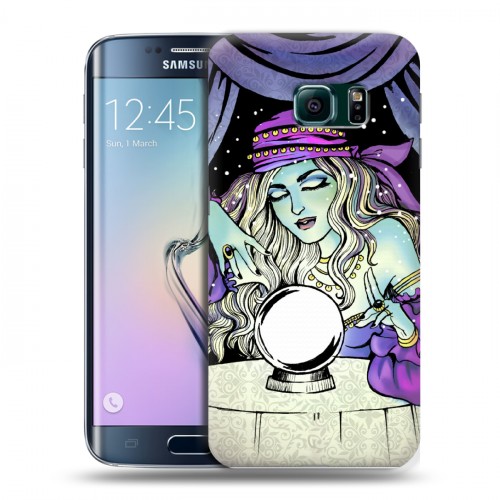 Дизайнерский пластиковый чехол для Samsung Galaxy S6 Edge Совы и волшебницы