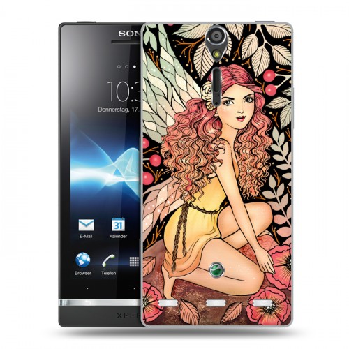 Дизайнерский пластиковый чехол для Sony Xperia S Совы и волшебницы