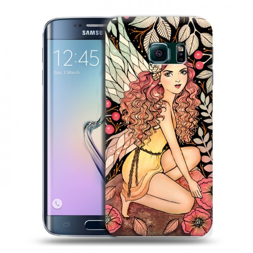 Дизайнерский пластиковый чехол для Samsung Galaxy S6 Edge Совы и волшебницы