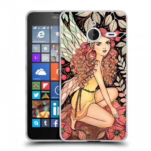 Дизайнерский пластиковый чехол для Microsoft Lumia 640 XL Совы и волшебницы