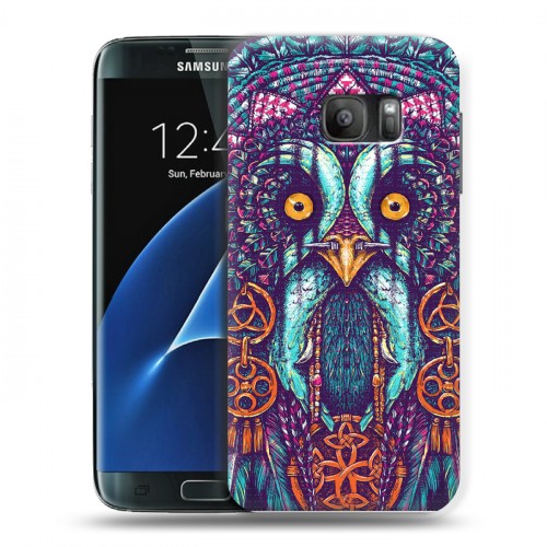 Дизайнерский силиконовый с усиленными углами чехол для Samsung Galaxy S7 Совы и волшебницы