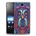 Дизайнерский пластиковый чехол для Sony Xperia TX Совы и волшебницы