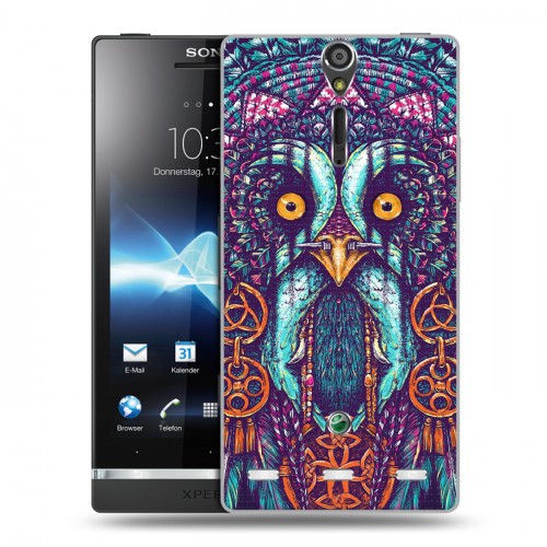 Дизайнерский пластиковый чехол для Sony Xperia S Совы и волшебницы