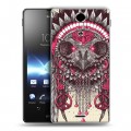 Дизайнерский пластиковый чехол для Sony Xperia TX Совы и волшебницы