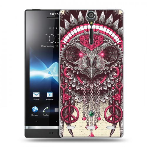 Дизайнерский пластиковый чехол для Sony Xperia S Совы и волшебницы