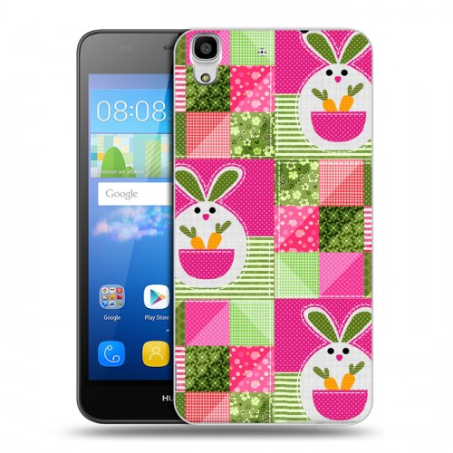 Дизайнерский пластиковый чехол для Huawei Y6 Пасхальные кролики