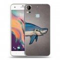 Дизайнерский пластиковый чехол для HTC Desire 10 Pro Акулы