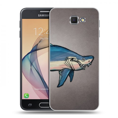 Дизайнерский пластиковый чехол для Samsung Galaxy J5 Prime Акулы