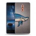 Дизайнерский пластиковый чехол для Nokia 8 Акулы