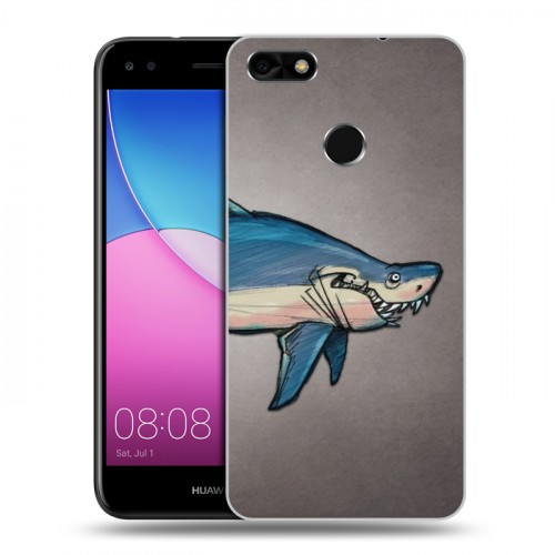 Дизайнерский пластиковый чехол для Huawei Nova Lite (2017) Акулы