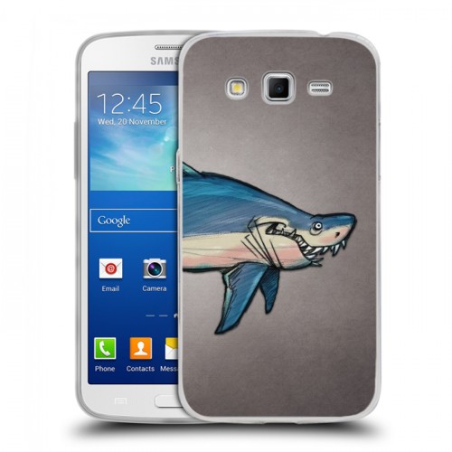 Дизайнерский пластиковый чехол для Samsung Galaxy Grand 2 Акулы