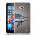 Дизайнерский пластиковый чехол для Microsoft Lumia 640 Акулы