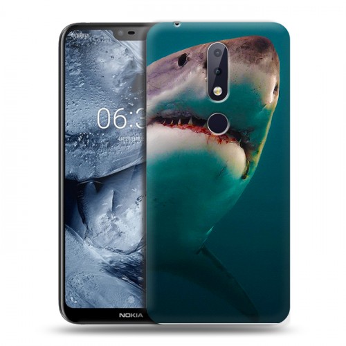 Дизайнерский силиконовый чехол для Nokia 6.1 Plus Акулы