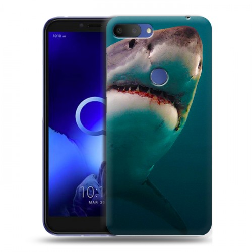 Дизайнерский пластиковый чехол для Alcatel 1S (2019) Акулы