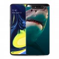 Дизайнерский пластиковый чехол для Samsung Galaxy A80 Акулы