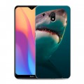 Дизайнерский силиконовый с усиленными углами чехол для Xiaomi RedMi 8A Акулы