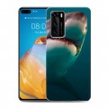 Дизайнерский силиконовый с усиленными углами чехол для Huawei P40 Акулы