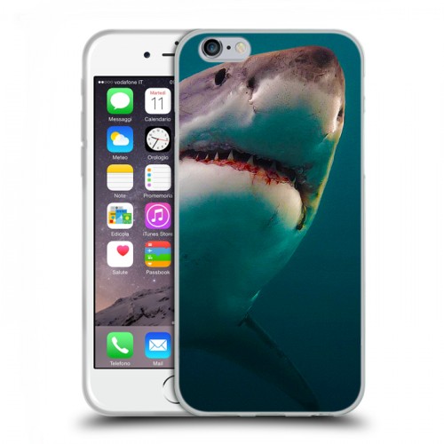 Дизайнерский пластиковый чехол для Iphone 6/6s Акулы