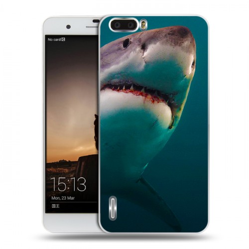 Дизайнерский пластиковый чехол для Huawei Honor 6 Plus Акулы
