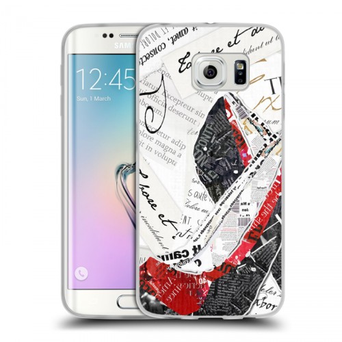 Дизайнерский силиконовый чехол для Samsung Galaxy S6 Edge Мода коллажа