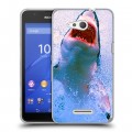 Дизайнерский пластиковый чехол для Sony Xperia E4g Акулы