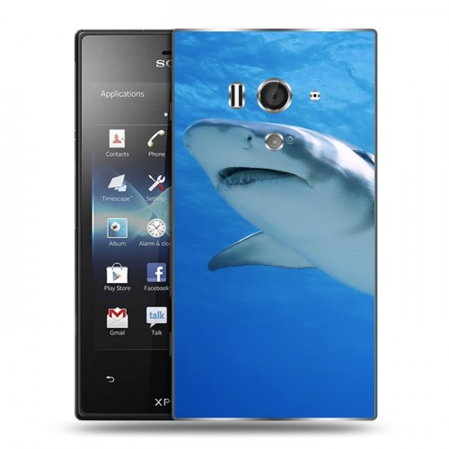 Дизайнерский пластиковый чехол для Sony Xperia acro S Акулы