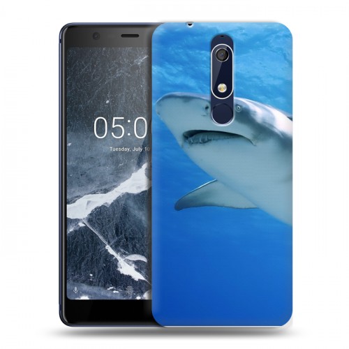 Дизайнерский пластиковый чехол для Nokia 5.1 Акулы