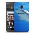 Дизайнерский пластиковый чехол для HTC Desire 700 Акулы