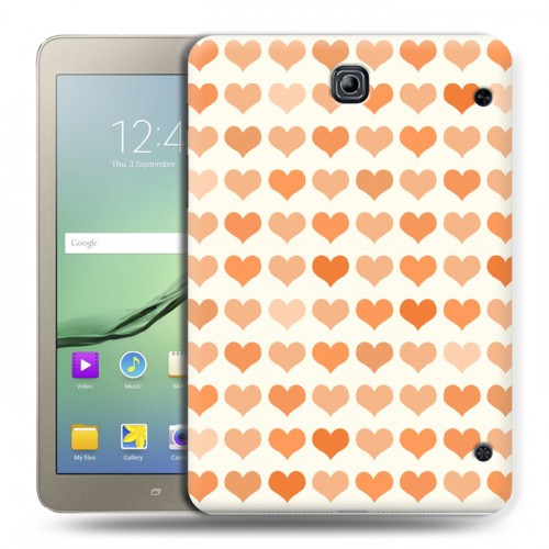 Дизайнерский силиконовый чехол для Samsung Galaxy Tab S2 8.0 Сердечные узоры
