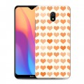 Дизайнерский силиконовый с усиленными углами чехол для Xiaomi RedMi 8A Сердечные узоры