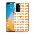 Дизайнерский пластиковый чехол для Huawei P40 Сердечные узоры