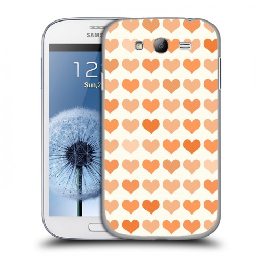Дизайнерский пластиковый чехол для Samsung Galaxy Grand Сердечные узоры