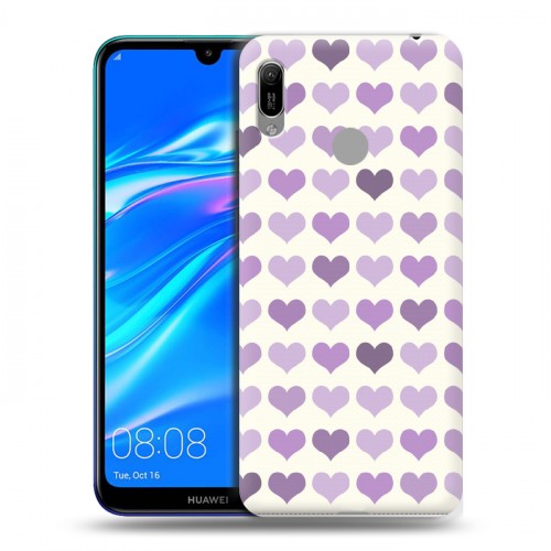 Дизайнерский пластиковый чехол для Huawei Y6 (2019) Сердечные узоры